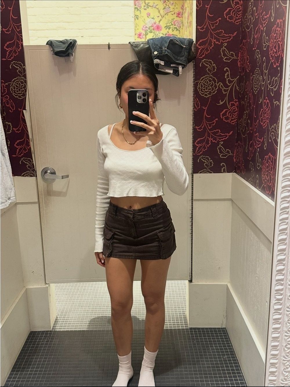 Garage Brown Cargo Mini Skort